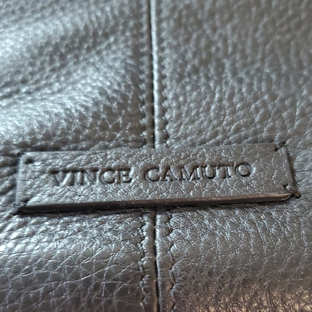 Vince Camuto Black Leather Satchel Crossbody  Handbag - Picture 12 of 16
